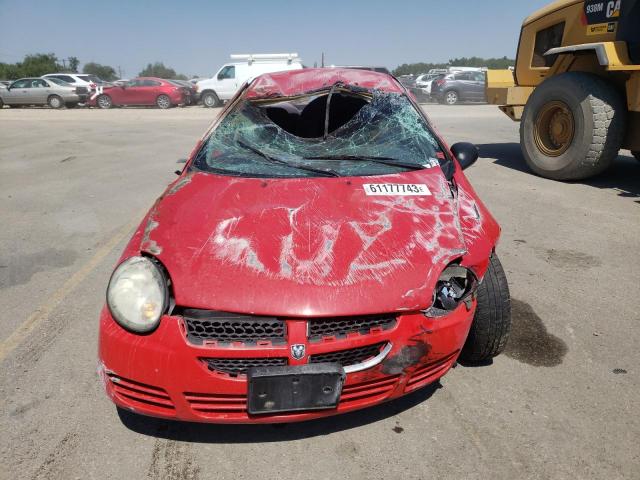 1B3ES26CX3D199635 - 2003 DODGE NEON SE RED photo 5