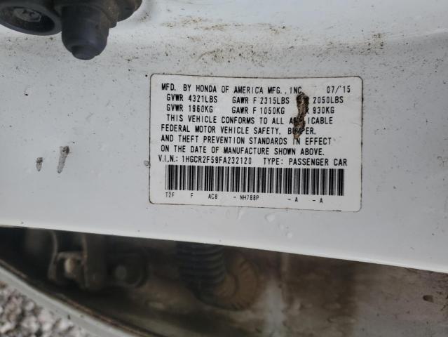 1HGCR2F59FA232120 - 2015 HONDA ACCORD SPORT WHITE photo 12