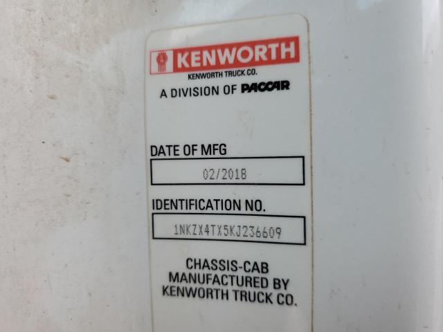 1NKZX4TX5KJ236609 - 2019 KENWORTH CONSTRUCTI T880 WHITE photo 10