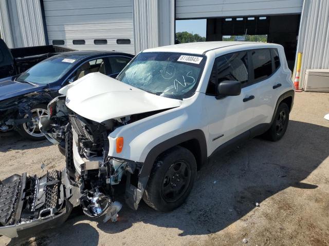 ZACNJAAB1LPK93430 - 2020 JEEP RENEGADE SPORT WHITE photo 1