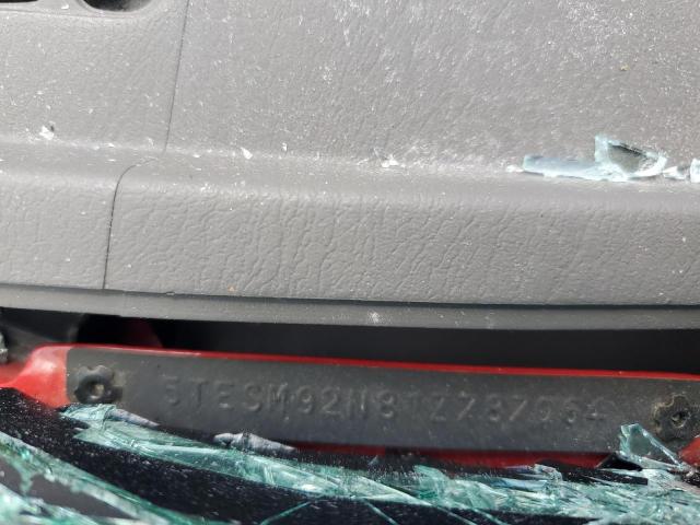 5TESM92N81Z787064 - 2001 TOYOTA TACOMA XTRACAB PRERUNNER წითელი ფოტო 12