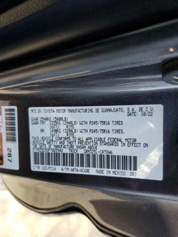 3TYRZ5CN3PT025942 - 2023 TOYOTA TACOMA ACCESS CAB გრაფიტი ფოტო 13