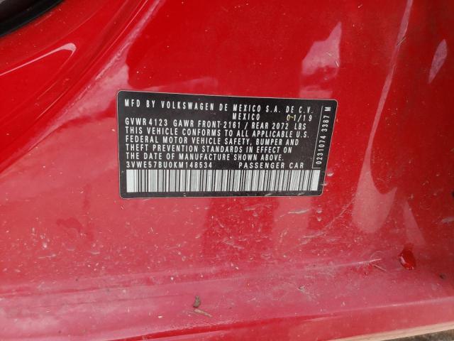 3VWE57BU0KM148534 - 2019 VOLKSWAGEN JETTA SEL Qırmızı foto 13
