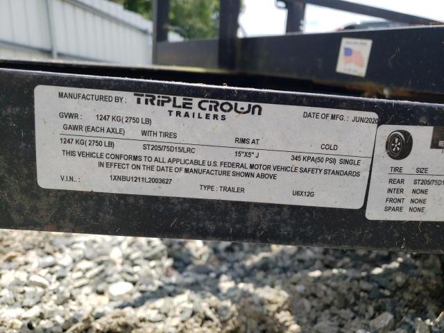 1XNBU1211L2003627 - 2020 TRAIL KING UTILITY 黑色 照片 10