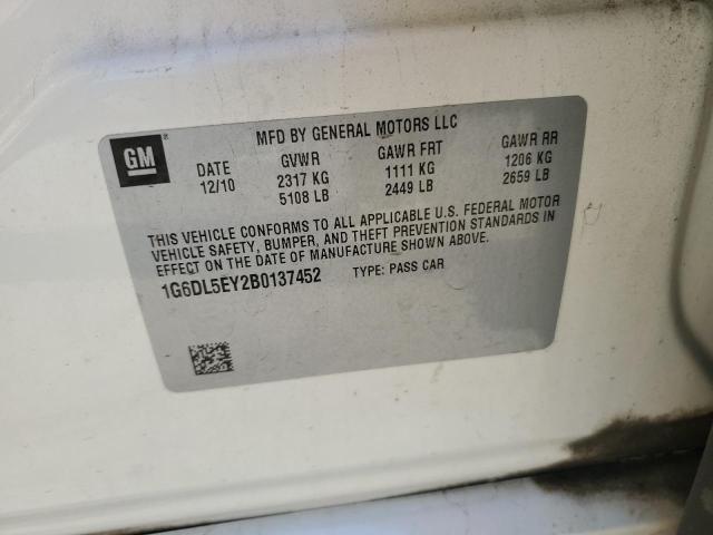 1G6DL5EY2B0137452 - 2011 CADILLAC CTS PERFORMANCE COLLECTION Белый фото 12