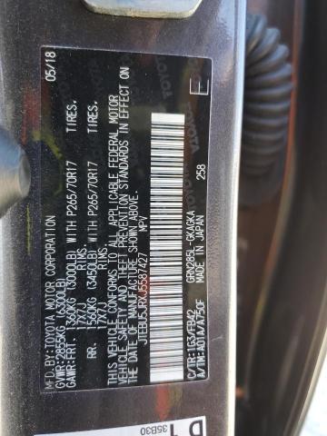 JTEBU5JRXJ5587427 - 2018 TOYOTA 4RUNNER SR5/SR5 PREMIUM 灰色 照片 12