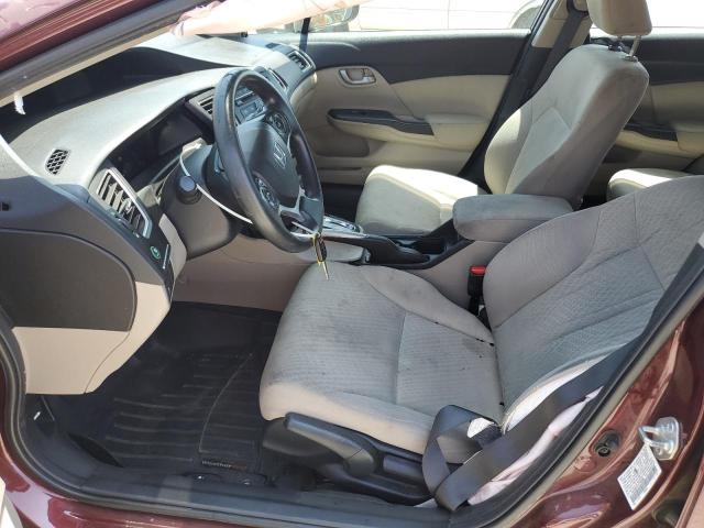 19XFB2F57FE700696 - 2015 HONDA CIVIC LX BURGUNDY photo 7