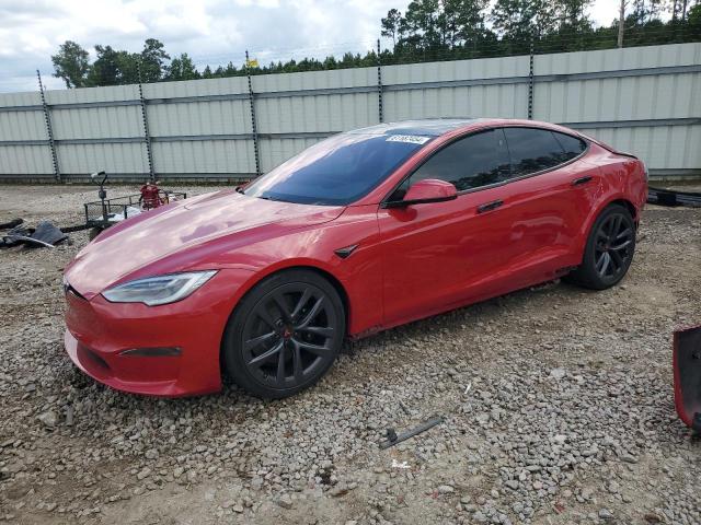 5YJSA1E60MF451039 - 2021 TESLA MODEL S RED photo 1