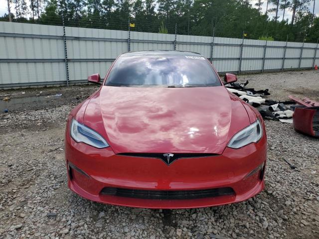 5YJSA1E60MF451039 - 2021 TESLA MODEL S RED photo 5