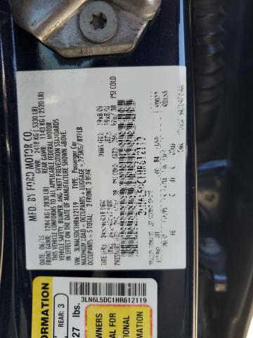 3LN6L5DC1HR612119 - 2017 LINCOLN MKZ SELECT BLUE photo 12