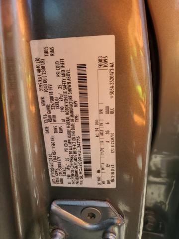 5LMCJ2C9XHUL34775 - 2017 LINCOLN MKC SELECT Մոխրագույն լուսանկար 12