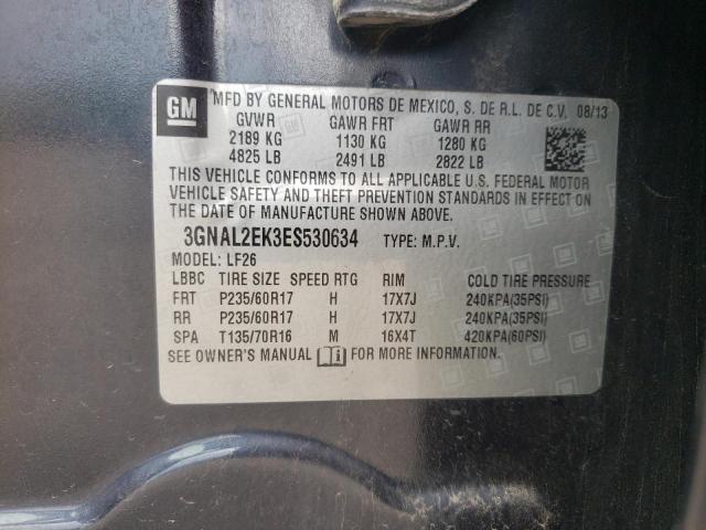 3GNAL2EK3ES530634 - 2014 CHEVROLET CAPTIVA LS 蓝色 照片 13