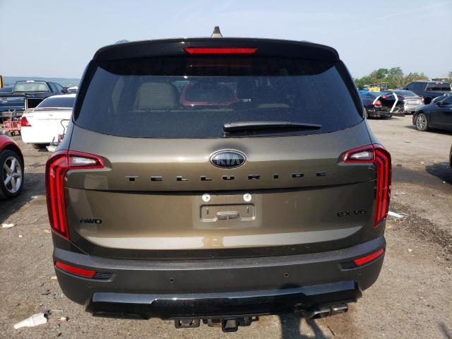 5XYP3DHCXMG127558 - 2021 KIA TELLURIDE EX BROWN photo 6