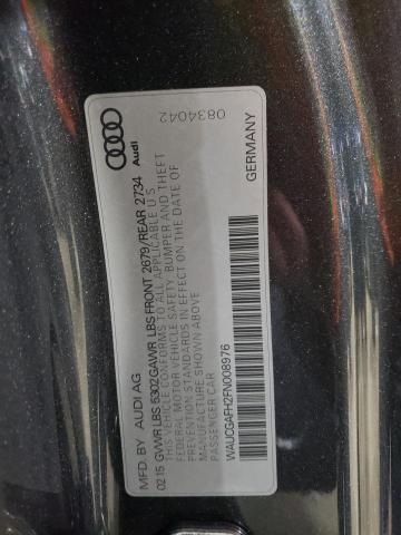 WAUCGAFH2FN008976 - 2015 AUDI S5 PREMIUM PLUS ნაცრისფერი ფოტო 12