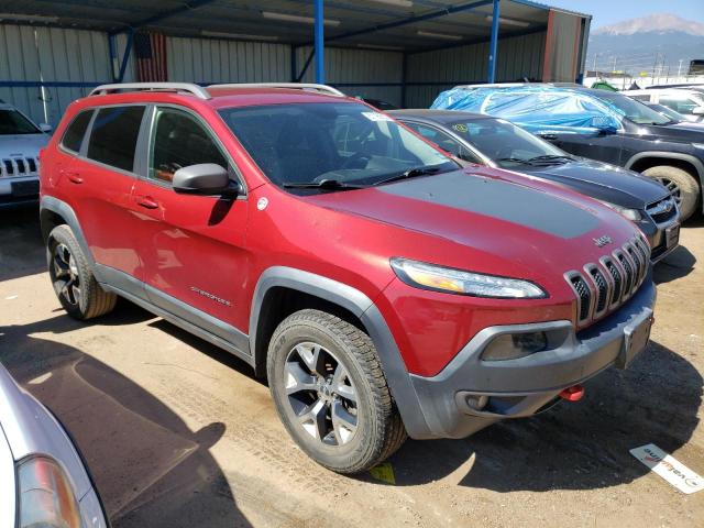 1C4PJMBB4EW220599 - 2014 JEEP CHEROKEE TRAILHAWK RED photo 4