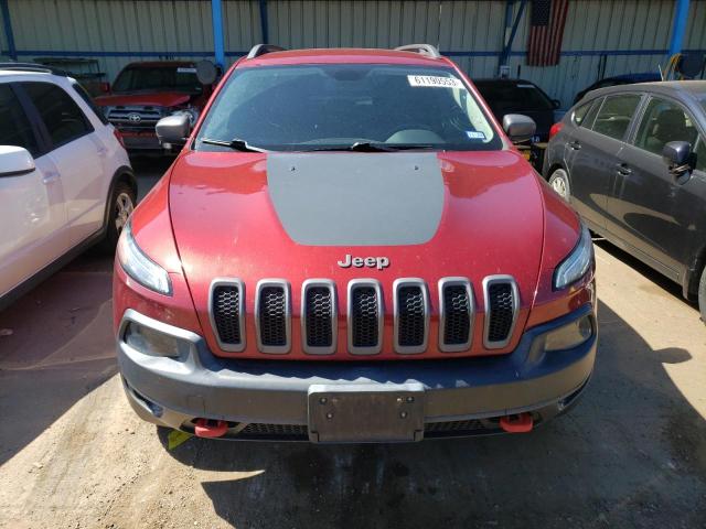 1C4PJMBB4EW220599 - 2014 JEEP CHEROKEE TRAILHAWK RED photo 5