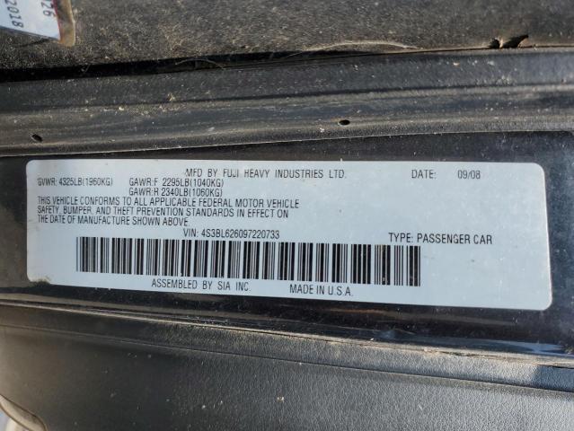 4S3BL626097220733 - 2009 SUBARU LEGACY 2.5I LIMITED CHARCOAL photo 12