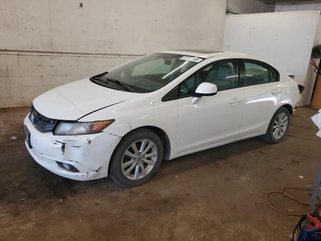 2HGFB2F93CH506753 - 2012 HONDA CIVIC EXL WHITE photo 1