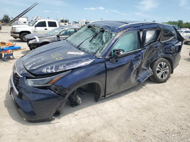 5TDGZRBH9MS545354 - 2021 TOYOTA HIGHLANDER XLE BLUE photo 1