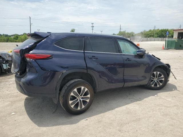 5TDGZRBH9MS545354 - 2021 TOYOTA HIGHLANDER XLE BLUE photo 3