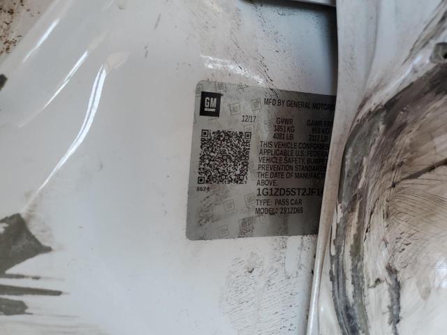 1G1ZD5ST2JF168729 - 2018 CHEVROLET MALIBU LT Белый фото 12