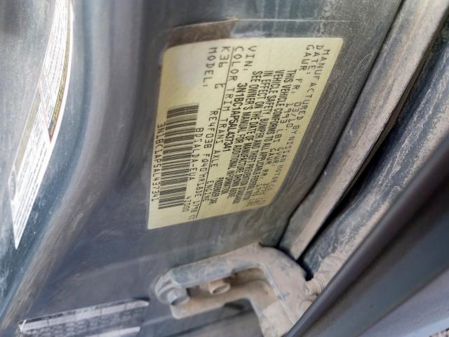 3N1BC1AP5AL437341 - 2010 NISSAN VERSA S  photo 10