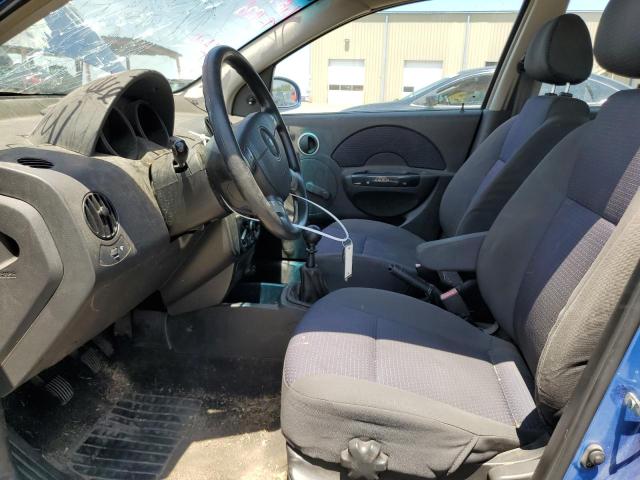 KL1TD66697B792607 - 2007 CHEVROLET AVEO BASE BLUE photo 7