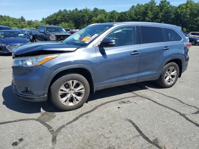 5TDJKRFH9FS172646 - 2015 TOYOTA HIGHLANDER XLE BLUE photo 1