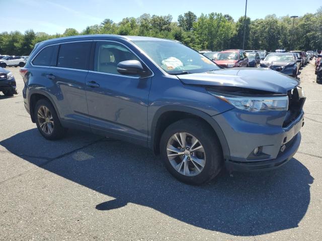 5TDJKRFH9FS172646 - 2015 TOYOTA HIGHLANDER XLE BLUE photo 4