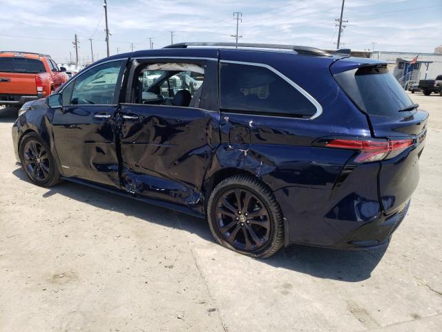 5TDDRKEC3MS015892 - 2021 TOYOTA SIENNA XSE BLUE photo 2