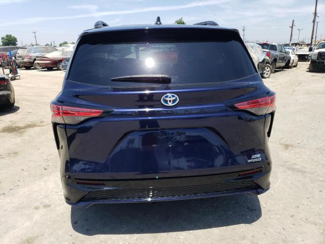 5TDDRKEC3MS015892 - 2021 TOYOTA SIENNA XSE BLUE photo 6