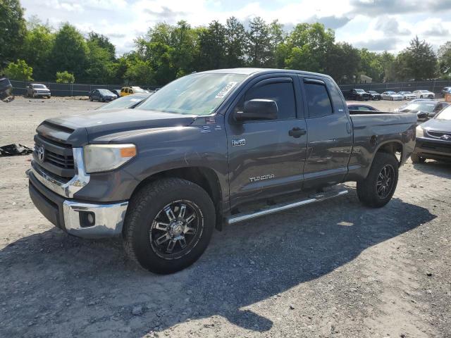5TFUW5F16EX345996 - 2014 TOYOTA TUNDRA DOUBLE CAB SR/SR5 GRAY photo 1