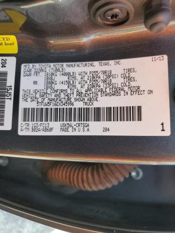 5TFUW5F16EX345996 - 2014 TOYOTA TUNDRA DOUBLE CAB SR/SR5 GRAY photo 12