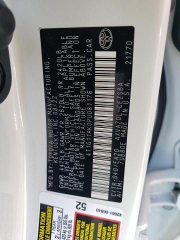 4T1G11AK0PU081176 - 2023 TOYOTA CAMRY SE NIGHT SHADE WHITE photo 12