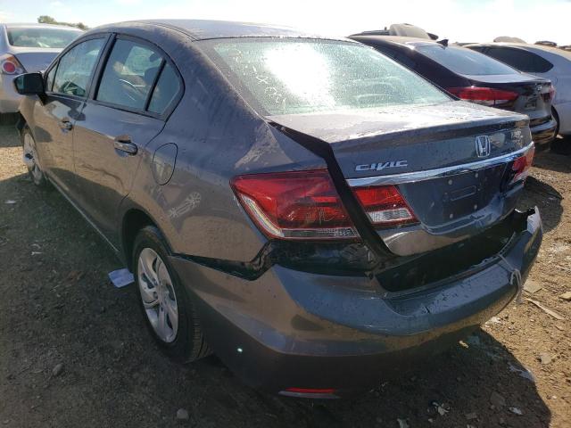 2HGFB2F53FH546820 - 2015 HONDA CIVIC LX GRAY photo 3