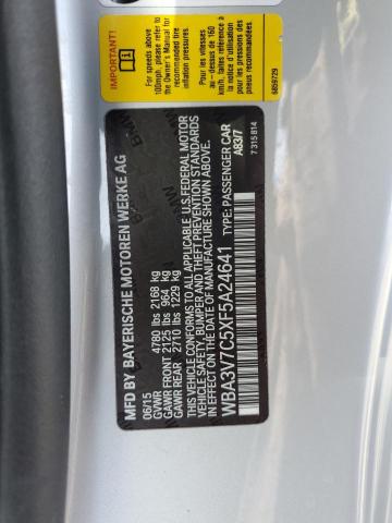 WBA3V7C5XF5A24641 - 2015 BMW 428 I SULEV SILVER photo 12