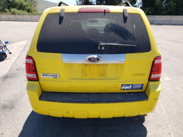 1FMCU49339KA08421 - 2009 FORD ESCAPE HYBRID YELLOW photo 6