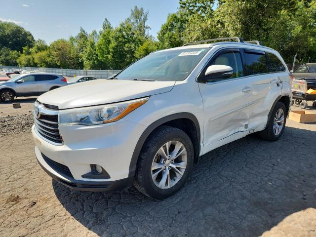 5TDJKRFH6FS129530 - 2015 TOYOTA HIGHLANDER XLE WHITE photo 1