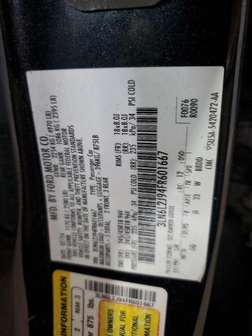 3LN6L2J94FR601667 - 2015 LINCOLN MKZ BLACK photo 12