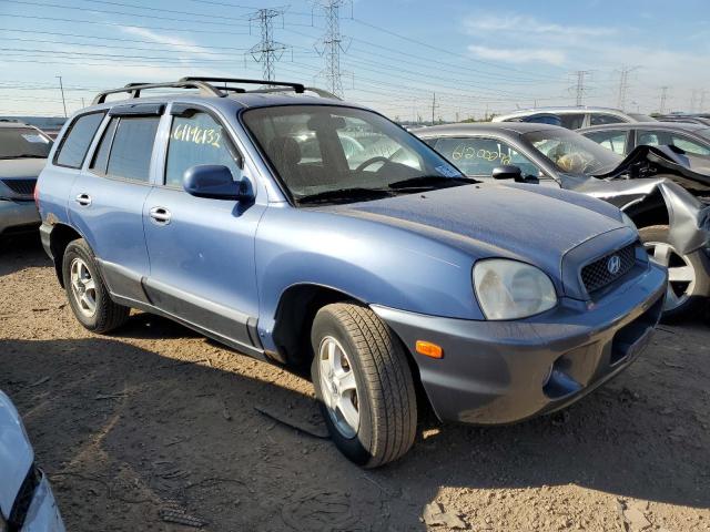 KM8SC73D12U255318 - 2002 HYUNDAI SANTA FE GLS BLUE photo 1