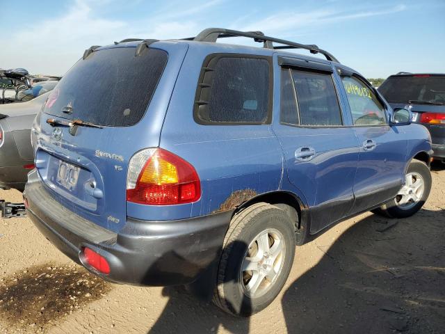 KM8SC73D12U255318 - 2002 HYUNDAI SANTA FE GLS BLUE photo 4