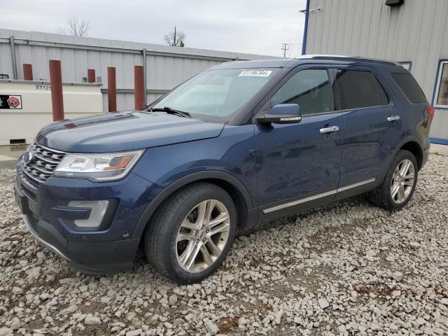 1FM5K8F87GGA02207 - 2016 FORD EXPLORER LIMITED BLUE photo 1