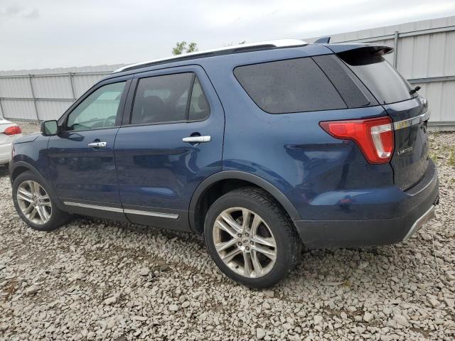 1FM5K8F87GGA02207 - 2016 FORD EXPLORER LIMITED BLUE photo 2