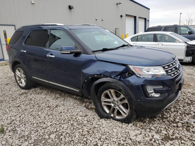 1FM5K8F87GGA02207 - 2016 FORD EXPLORER LIMITED BLUE photo 4