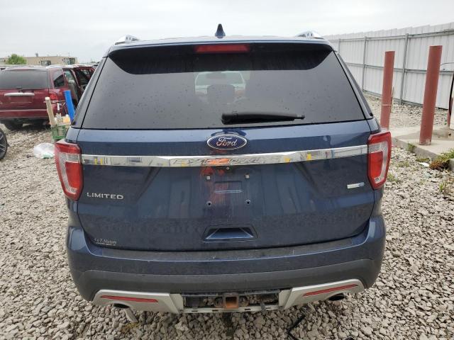 1FM5K8F87GGA02207 - 2016 FORD EXPLORER LIMITED BLUE photo 6