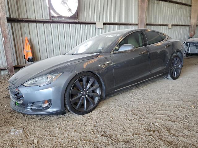 5YJSA1H11EFP42442 - 2014 TESLA MODEL S GRAY photo 1