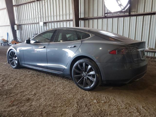 5YJSA1H11EFP42442 - 2014 TESLA MODEL S GRAY photo 2