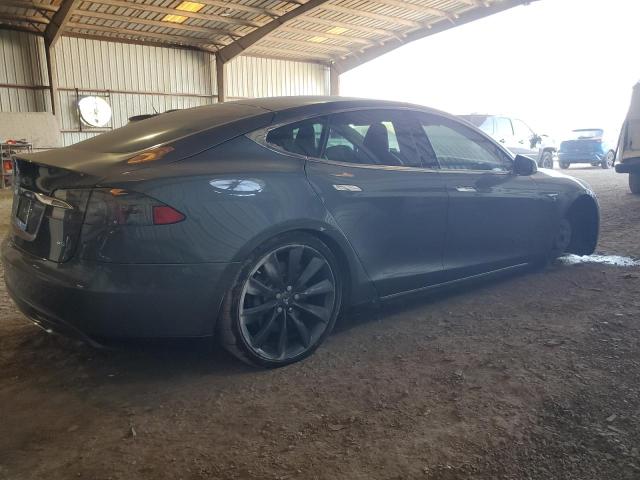 5YJSA1H11EFP42442 - 2014 TESLA MODEL S GRAY photo 3
