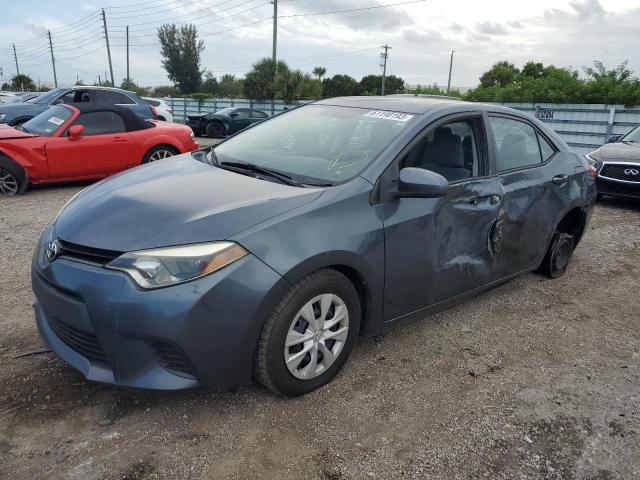 2T1BURHE5EC189176 - 2014 TOYOTA COROLLA L GRAY photo 1