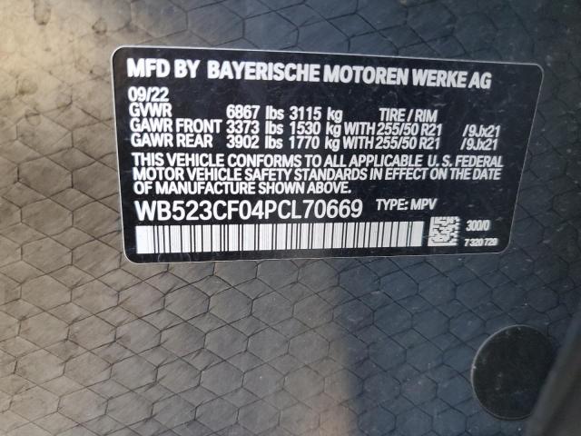 WB523CF04PCL70669 - 2023 BMW IX XDRIVE50 WHITE photo 14